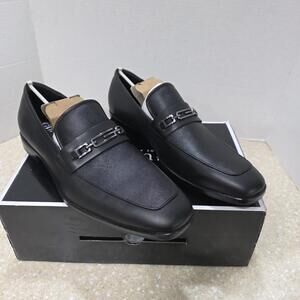 Guess Hendo G Logo Black Loafers slip-on dress shoes Men's US 11.5M NIB